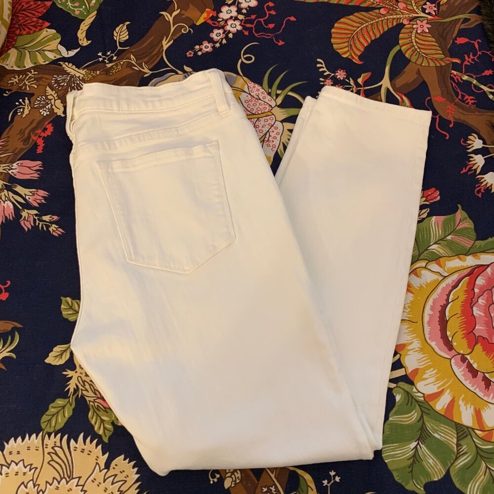 J.Crew Factory white toothpick skinny ankle jean EUC